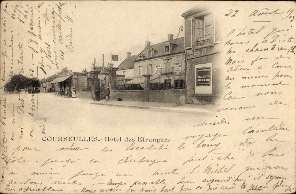 CPA Courseulles-sur-Mer Calvados, Hotel des Etrangers