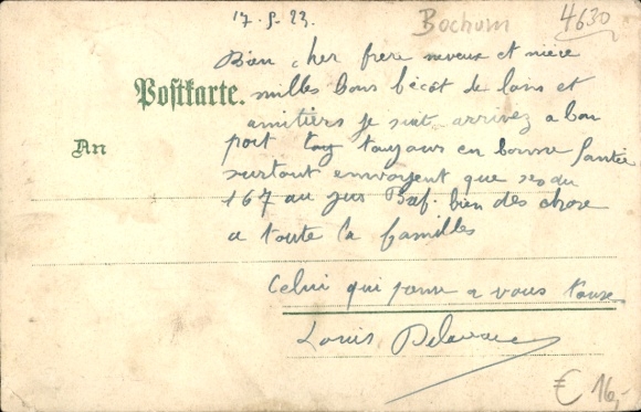 Chromo-Litho Wattenscheid Bochum Ruhrgebiet, Gymnasium, Post Office, Town Hall, Protestant Church