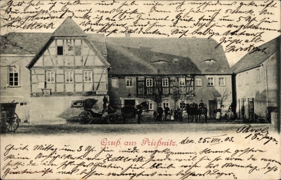 Postcard Prießnitz Frohburg in Saxony, Inn