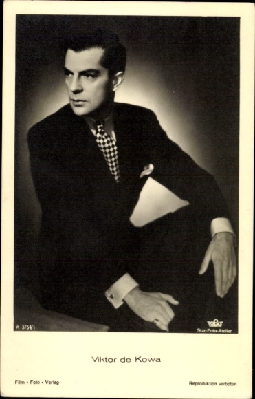 Ak Schauspieler Viktor de Kowa, Portrait im Anzug, Autogramm