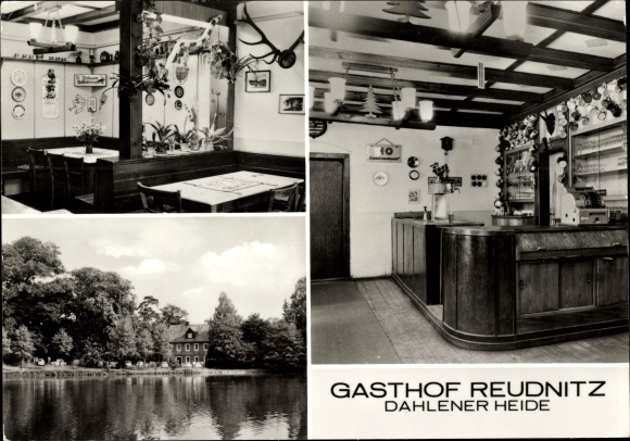 Ansichtkaart Reudnitz Cavertitz, herberg, interieur, toog, Dahlener Heide