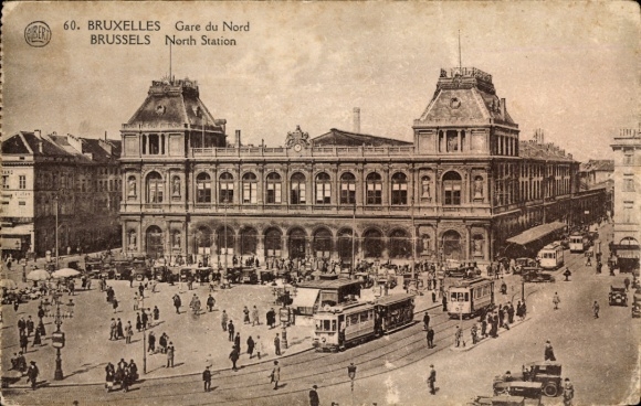 Postcard Bruxelles Brussels, North Station