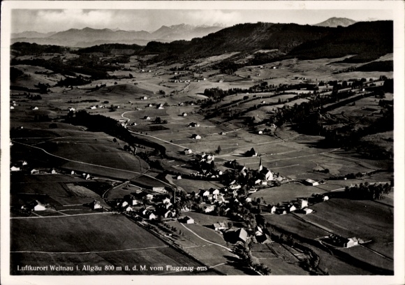Postcard Weitnau in the Oberallgäu Swabia, aerial photograph