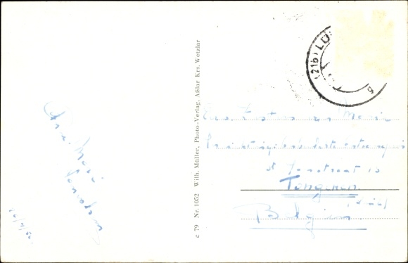 Postcard Lünen in Westfalen, Lange Straße, Hauptbahnhof front, general view