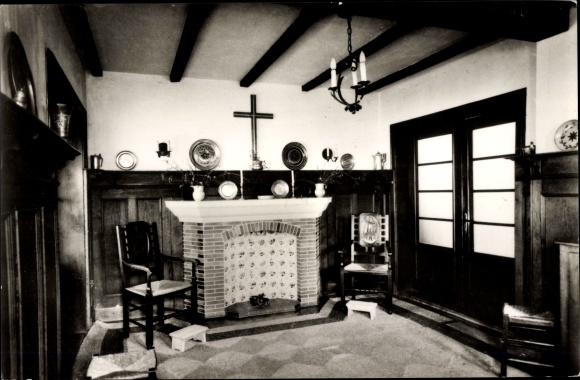 Postcard North Sea resort Juist in East Frisia, Ev. Maternal convalescent home, interior view