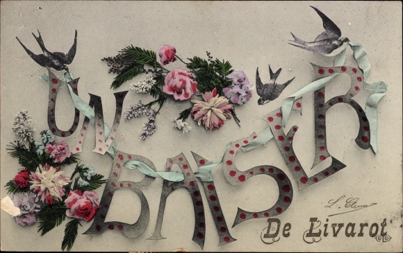 Buchstaben Ak Livarot Calvados, un Baiser de Livarot
