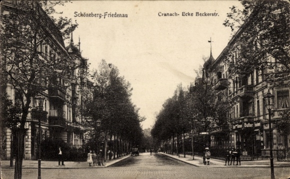 Ak Berlin Schöneberg Friedenau, Cranachstraße hoek Beckerstraße