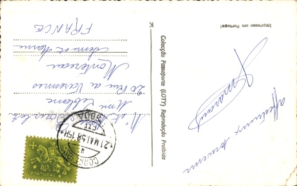 Postcard Lisboa Lisbon Portugal, Estação du Rossio