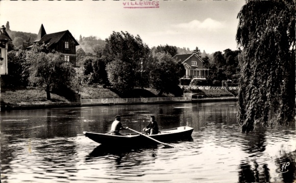 Postcard Villennes sur Seine Yvelines, Petit bras de Seine