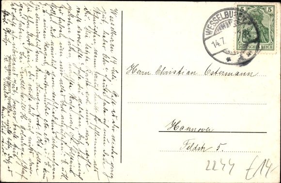 Postcard Wesselburen in Dithmarschen, Friedrich Hebbel, monument, birthplace