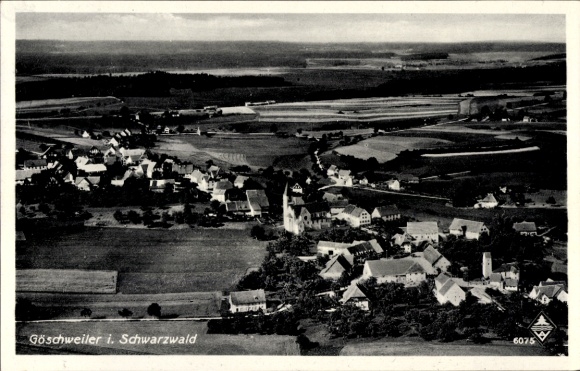 Postcard Göschweiler Löffingen in the Black Forest, aerial photograph