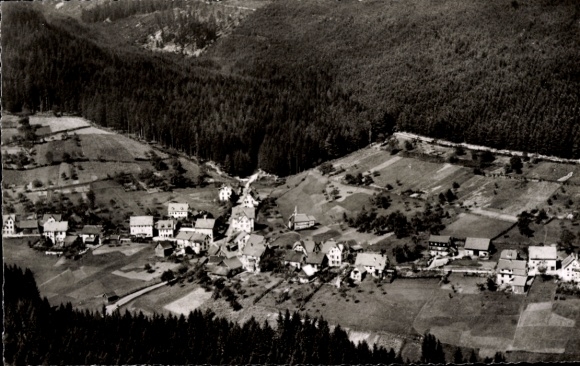 Postcard Sprollenhaus Bad Wildbad in the Black Forest, aerial photograph