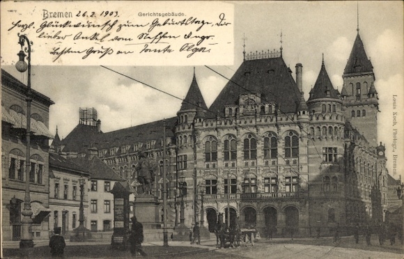 Postcard Hanseatic City of Bremen, Courthouse