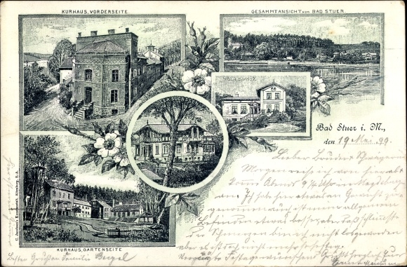 Chromo-Litho Stuer Mecklenburg Vorpommern, Kurhaus, Villa Barosy