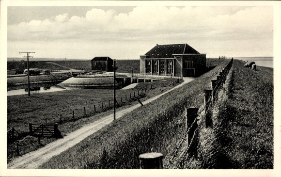 Ak Hattstedt Hattstedtermarsch in Nordfriesland, Arlauschleuse, Gastwirtschaft Johanna Thomsen