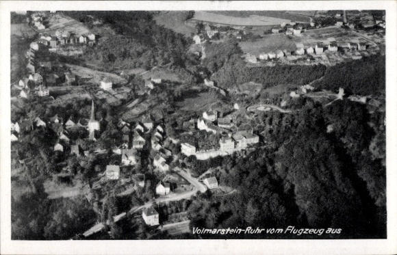 Postcard Volmarstein Wetter an der Ruhr, aerial photograph