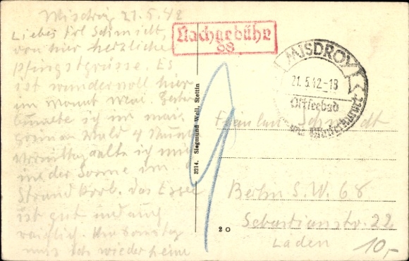 Postcard Międzyzdroje Ostseebad Misdroy Pomerania, panorama