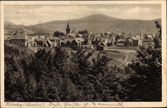 Postcard Winterberg in the Hochsauerland district, general view of the village
