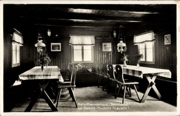 Postcard Demitz Thumitz in Saxony, Nature Friends House Sonnhäus'l