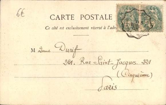 Postcard La Souterraine Creuse, church