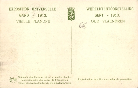 Postcard Gent East Flanders, International Exhibition 1913, the quay