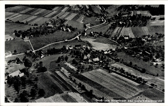 Ak Rötenbach im Schwarzwald, Fliegeraufnahme