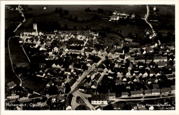 Ak Hohenwart (bij Schrobenhausen) in Opper-Beieren, luchtfoto