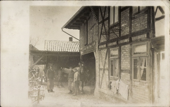 Photo Postcard Hornburg Schladen Werla Lower Saxony, half-timbered house, blacksmith