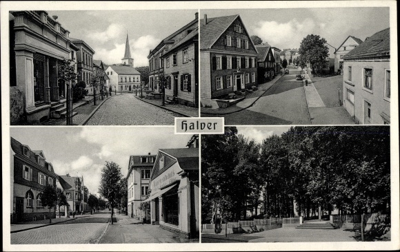 Ansichtkaart Halver in Westfalen, stadsgezichten
