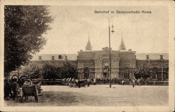 Postcard Baranovichi Baranovichi Belarus, Railway Station