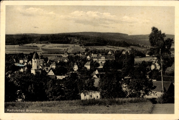 Postcard Bad Brambach in Vogtland, general view