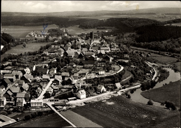 PC Trendelburg in northern Hesse, aerial photo