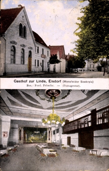Ak Eisdorf Bad Grund im Harz, Gasthof zur Linde, Postagentur