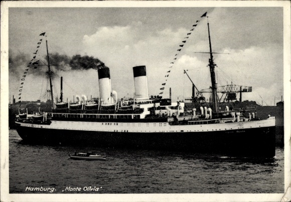 Ak HSDG Dampfer Monte Olivia, KdF Schiff