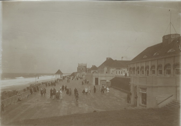 Original Foto Westerland auf Sylt, Strandterrasse, um 1900