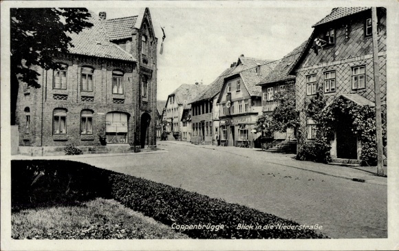 Ak Coppenbrügge, Blick in die Niederstraße, Gasthof