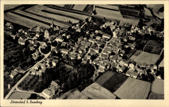 Ak Litzendorf Oberfranken, Fliegeraufnahme