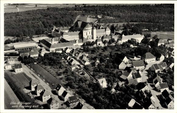 Postcard Wiblingen Ulm an der Donau Baden, aerial photograph