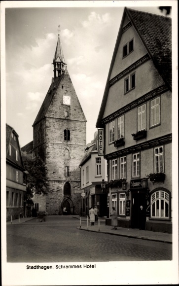 PC Stadthagen in the district of Schaumburg, St. Martini Church, hotel, Schramme&#39;s inn