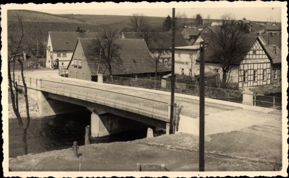 Photo Postcard Schladen Werla in Lower Saxony, partial view with bridge