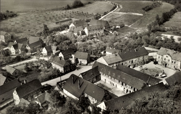 Postcard Posterstein in Altenburger Land, Posterstein Castle, view from the tower
