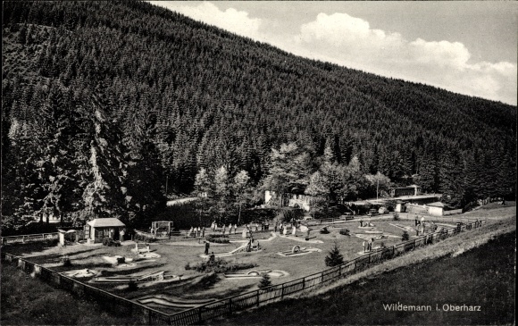 Postcard Wildemann Clausthal Zellerfeld in the Upper Harz, miniature golf course