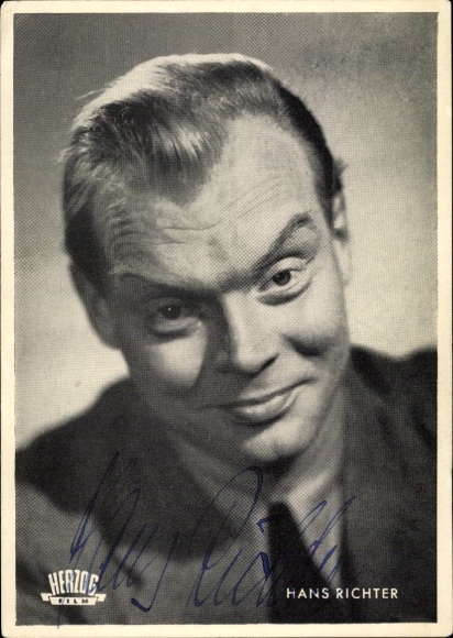 Ak Schauspieler Hans Richter, Portrait, Autogramm