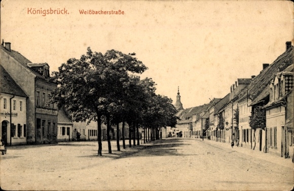 Postcard Königsbrück in Upper Lusatia, Weißbacher Straße