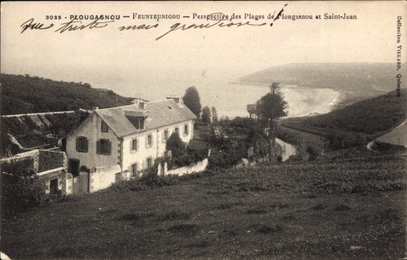 KP Plougasnou Finistère, Feunteunigou, widok na plagi Plougasnou i Saint-Jean