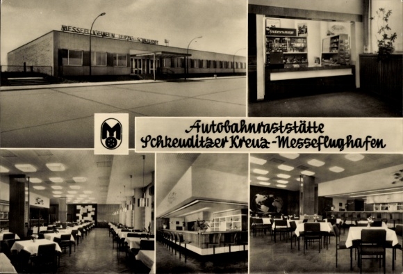 Ak Kursdorf Schkeuditz in Sachsen, Autobahnraststätte, Schkeuditzer Kreuz, Messeflughafen, Intershop
