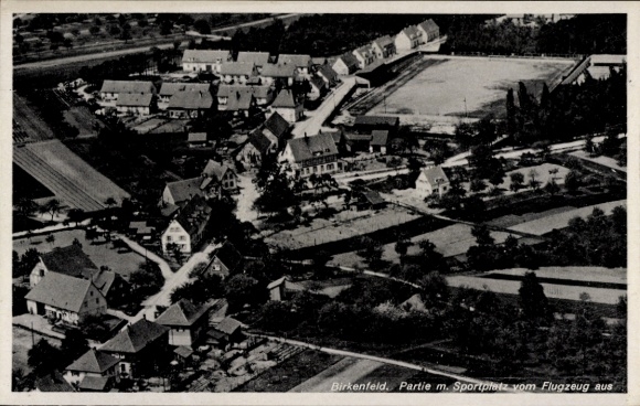 Postcard Birkenfeld in Württemberg, aerial photograph