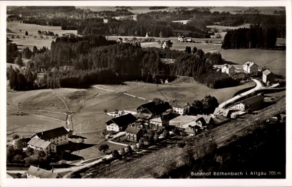 Postcard Röthenbach im Allgäu, aerial photograph