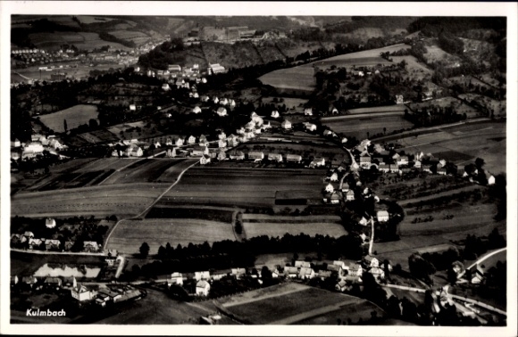 Postcard Kulmbach in Upper Franconia, aerial view of rural surroundings, many houses