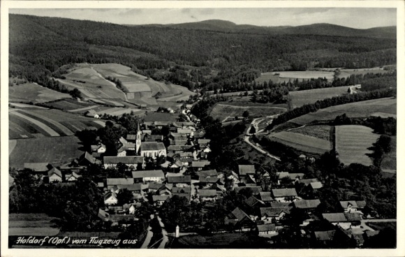 Postcard Hofdorf Wörth an der Donau Upper Palatinate Bavaria, aerial photograph